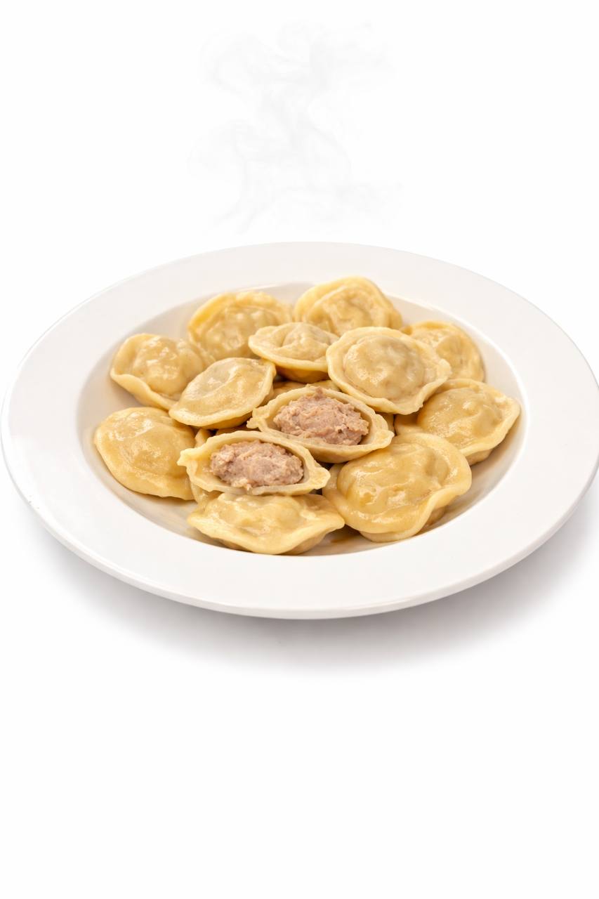 Pelmeni mit Schweine- und Rindfleisch